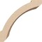 Ekena Millwork 5-inch W x 8-inch D x 8-inch H Lafayette Rough Cedar Woodgrain TimberThane Knee Brace, Primed BRCUR05X08X08LFTRCPR - alternate 5